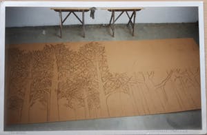 Dick van Arkel - beschilderde landschapsfoto + 3 werkplaats/project foto's kopen? Bied vanaf 30!
