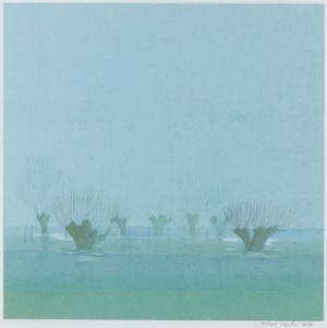 Gerard Carbo - Aquarel, Compositie met knotwilgen - Ingelijst kopen? Bied vanaf 1!