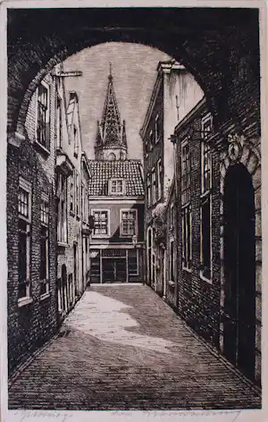 Cornelis Brandenburg - Z.t. ('t Steegje) - CB221M kopen? Bied vanaf 45!