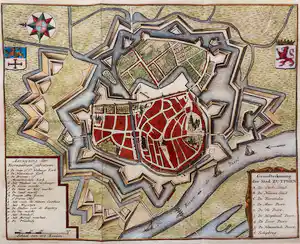 Isaac Tirion - Zutphen - Grondteekening der stad Zutphen - Oude Gravure 1743 verkocht voor € 35!