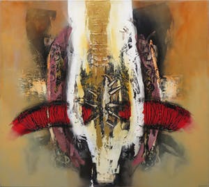 Hans Vanhorck - Olieverf op doek, Chinnamasta Yantra (Zeer groot) kopen? Bied vanaf 600!