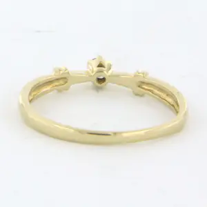 14k geel gouden solitair ring met briljant geslepen diamant 0.07 ct - rm 17.75 kopen? Bied vanaf 120!