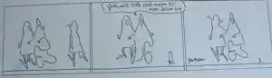 Toon van Driel - Pentekening: "Hullie" verkocht voor € 40!