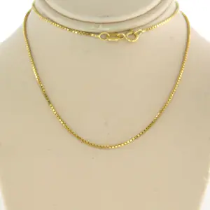 18k geel gouden collier - 42 cm lang kopen? Bied vanaf 260!