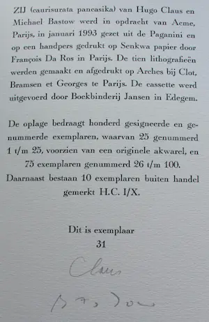 Hugo Claus - Kunstboek met 10 litho's: "Zij" - 1993 kopen? Bied vanaf 599!