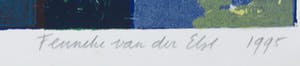Fenneke van der Elst - Lot van twee litho's, Stillevens met bladeren en fruit en tulpen en bladeren kopen? Bied vanaf 20!