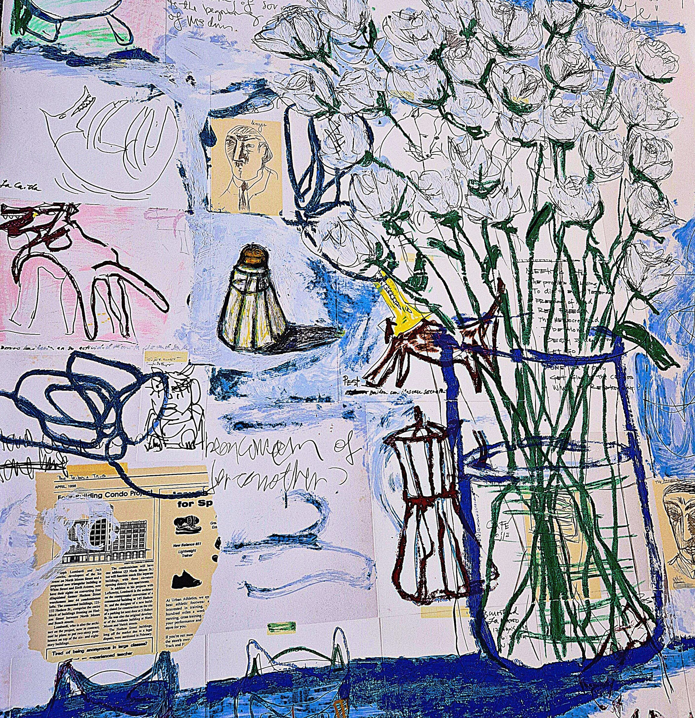 Raimundo Figueroa - GROTE gemengde druktechniek (met o.a. collage) "Beauty is dangerous" kopen? Bied vanaf 60!