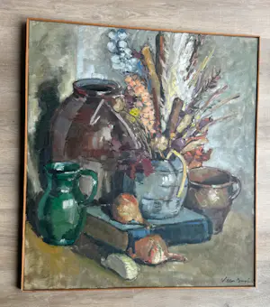 Willem Borgh - Groot olieverf stillleven kopen? Bied vanaf 150!