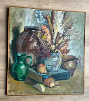 Willem Borgh - Groot olieverf stillleven kopen? Bied vanaf 150!