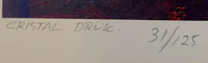Eric Claus - Ingelijste cristal druk: Colombine(Commedia dell 'arte) - 1999 kopen? Bied vanaf 75!