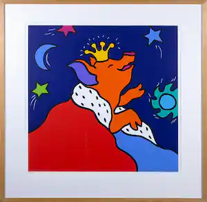 Shunyam - Zeefdruk, My Favourite Star - Ingelijst verkocht voor € 45!
