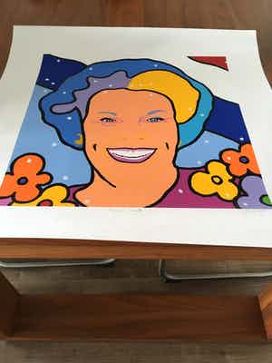 Shunyam - Kleurenzeefdruk ‘Royal Smile’ verkocht voor € 75!