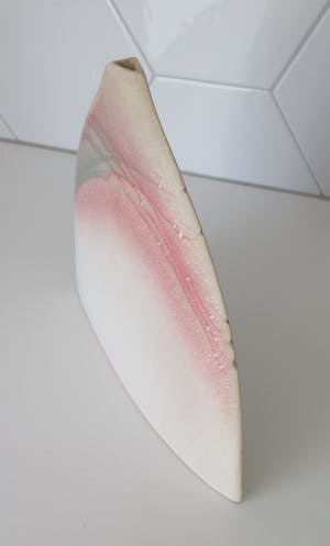 Niet of onleesbaar gesigneerd - Studio Keramische oval vaasvorm kopen? Bied vanaf 1!