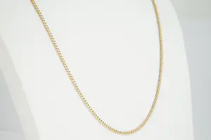 01 - Sierlijk en massief 14 Krt geel-gouden "geslepen" gourmette collier kopen? Bied vanaf 390!
