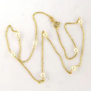 Carl Bucherer - 18k geelgouden collier met parel - 40 cm kopen? Bied vanaf 310!