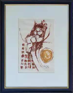 Jan Montyn - Gouache (1965) - Nieuw ingelijst kopen? Bied vanaf 310!