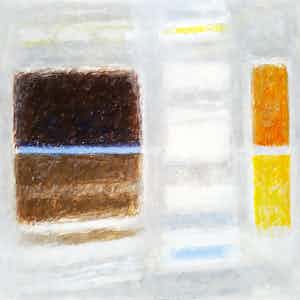 Joep de Bekker - Geometrisch abstract, gemengde techniek (mooi ingelijst) verkocht voor € 225!