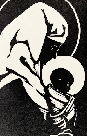 Paul van Eeden - Mooie monochrome jaren 50 Lithografie "Madonna" potloodgesigneerd kopen? Bied vanaf 23!