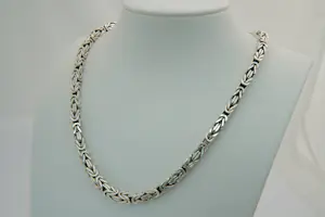 5- Forse & massief  1e gehalte (925) Zilveren collier - Konings schakel kopen? Bied vanaf 160!