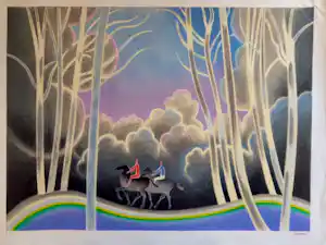 Albert Zavaro - Lithographie originale "Promenade en forêt" kopen? Bied vanaf 75!