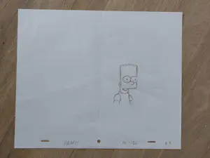 Matt Groening - originele productietekening The Simpsons, Bart, ingelijst + Certificaat kopen? Bied vanaf 95!