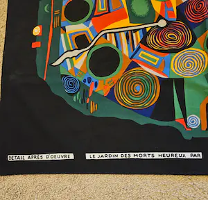 Friedensreich Hundertwasser - Le jardin des morts heureux Zeefdruk op viscose, Le jardin des morts heureux kopen? Bied vanaf 50!