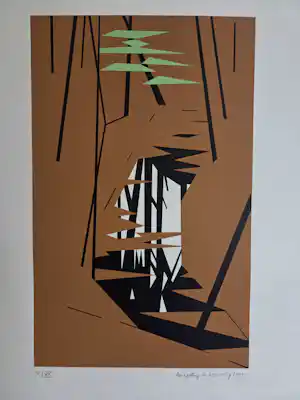 Hendrik Valk - Spiegeling in bos. verkocht voor € 169!