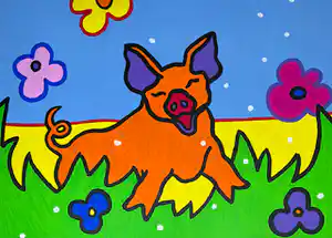 Shunyam - handgesigneerde zeefdruk | 'Arthur' | 1993 verkocht voor € 35!