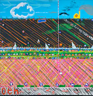 Paul Nassenstein - Gouache op doek, Zeegezicht met kopen? Bied vanaf 250!