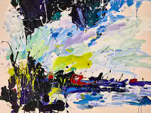 Henk Hofstra - Groot en krachtig expressionistisch olieverf op karton - gesigneerd kopen? Bied vanaf 123!