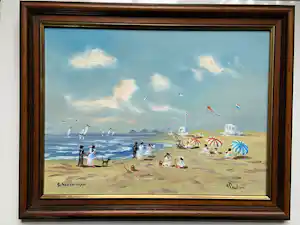 Henk Poeder - Strand gezicht nabij Scheveningen verkocht voor € 123!