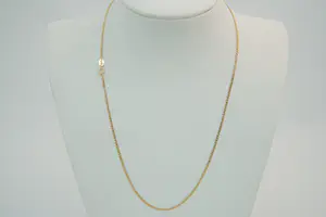 30-  Delicaat 18 Karaat geel gouden collier met franse gourmette schakel kopen? Bied vanaf 160!