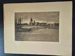 Arend Hendriks - Landschap aan het water verkocht voor € 51!