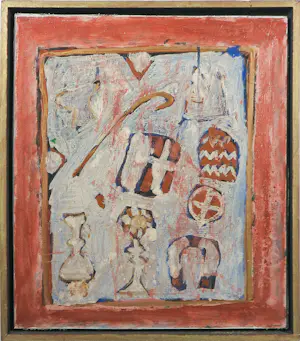 Peter Verheijden - Acryl op karton en hout, Gereedschap voor van Reen - Ingelijst kopen? Bied vanaf 120!