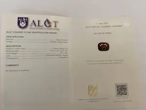 ALGT-gecertificeerde 1,67 karaat kussen levendige/diep roodachtig oranje spinel kopen? Bied vanaf 200!