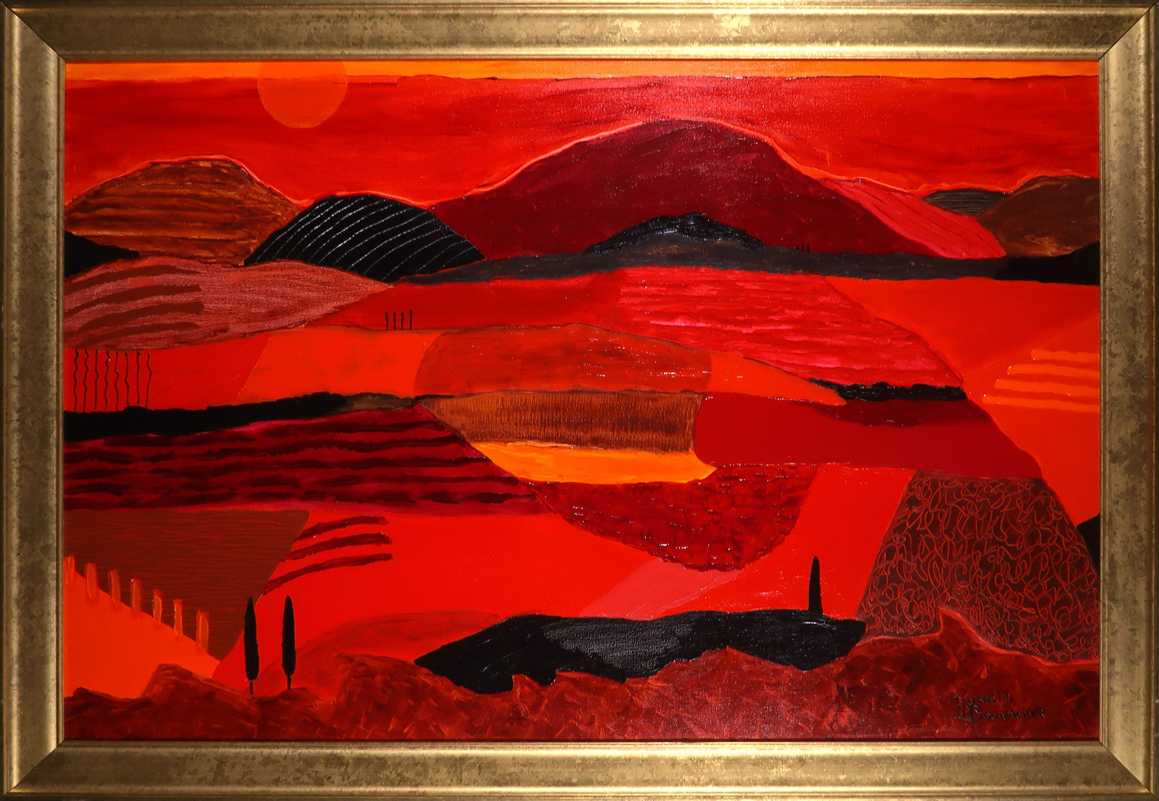 Ronald Boonacker - Acryl op doek, Toscane - Ingelijst (Groot) kopen? Bied vanaf 200!