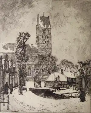 Ids Wiersma - Grachtje te Bolsward verkocht voor € 130!
