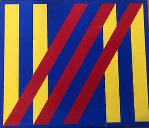 Bob Bonies - Blauw-rood-gele compositie - 1967 verkocht voor € 67!