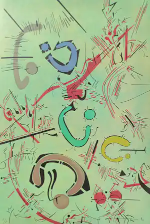 Pavel Husa - Abstracte compositie, linosnede (zeer kleine oplage) kopen? Bied vanaf 45!