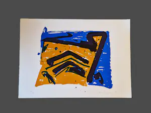 Theo Kuijpers - Grote in 1985 gemaakte kleuren lithografie - ZT - kleine oplage (35) kopen? Bied vanaf 31!
