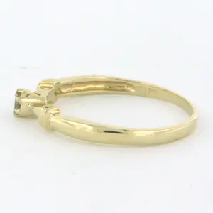14k geel gouden solitair ring met briljant geslepen diamant 0.07 ct - rm 17.75 kopen? Bied vanaf 120!