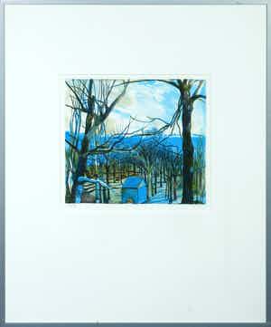 Nicolaas Wijnberg - Litho, Zonder titel - Ingelijst verkocht voor € 60!