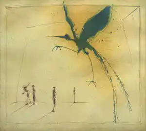Ronald Tolman - handgesigneerde kleurenets | 'Zonder titel' | 1995 (INGELIJST) kopen? Bied vanaf 120!