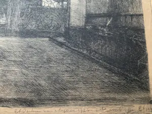 Antoon Derkzen van Angeren - Grote Kerk Dordrecht - grote litho - proef kopen? Bied vanaf 59!