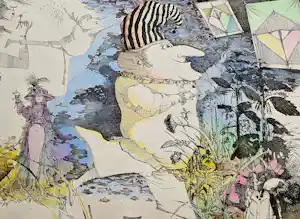 Nicolaas Wijnberg - Grote, in zeer kleine oplage (12) gemaakte kleuren-Ets "de Joker" verkocht voor € 46!