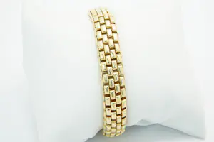 25 - 18 karaats geelgouden mesh schakel armband kopen? Bied vanaf 2680!