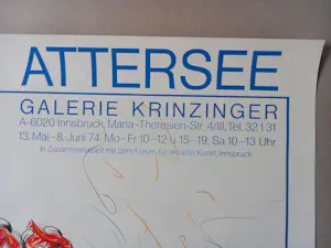 Christian Ludwig Attersee - Original Ausstellungsplakat Tellerlampe Galerie Krinzinger Innsbruck 1974 kopen? Bied vanaf 60!
