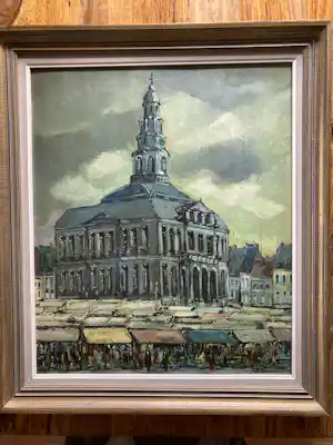 Pie Wilhelmus - Stadhuis en markt Maastricht verkocht voor € 383!
