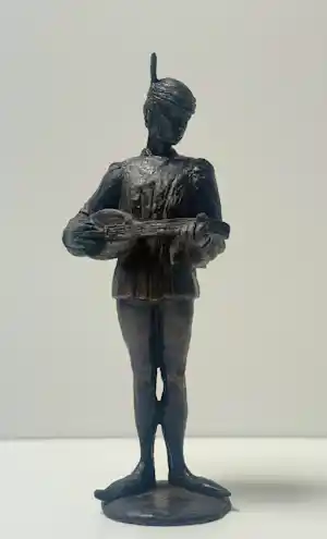 Jean en Marianne Bremers - bronzen sculptuur | 'André met luit' | 1993 kopen? Bied vanaf 600!