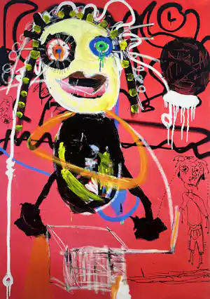 Paul Indrek Kostabi - Handgesigneerde giclee | 'Satellite' kopen? Bied vanaf 70!